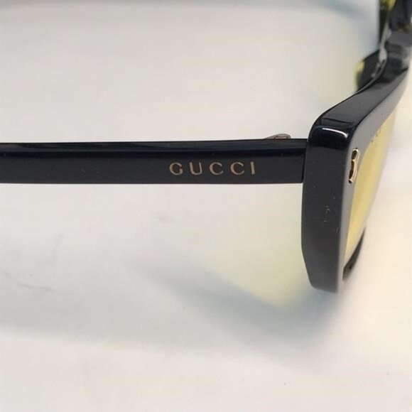 New Authentic Gucci GG626S 002 Sunglasses – Black Frame with Yellow Lenses ✨ - Picture 11 of 13